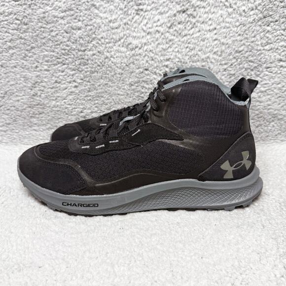 Under Armour Charged Bandit Trek 2 Mens 11.5 Hiking Shoes Sneakers Black Gray - Picture 4 of 11